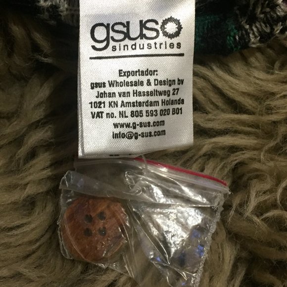 GSUS wool blend ugly Christmas grandpa sweater cardigan - size XS - Picture 6 of 11